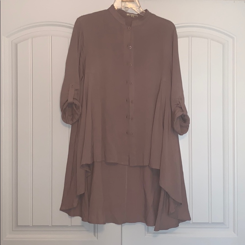 soft pink blouse